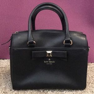 Black Kate Spade Handbag Purse with Clip On Strap
